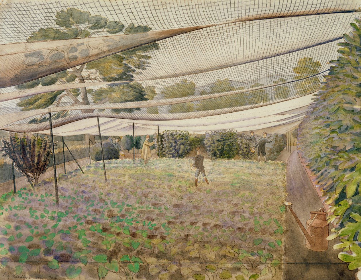 Strawberry Nets by Eric Ravilious: Premium art reproduction