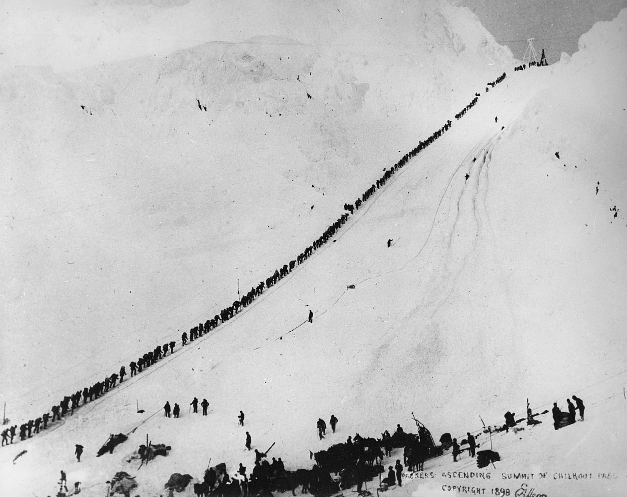 Packers Ascending the Summit of Chilkoot Pass, from 'One Man's Gold ...