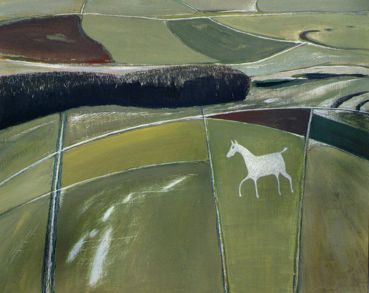 White Horse, Cherhill by Eric Contemporary Artist Hains