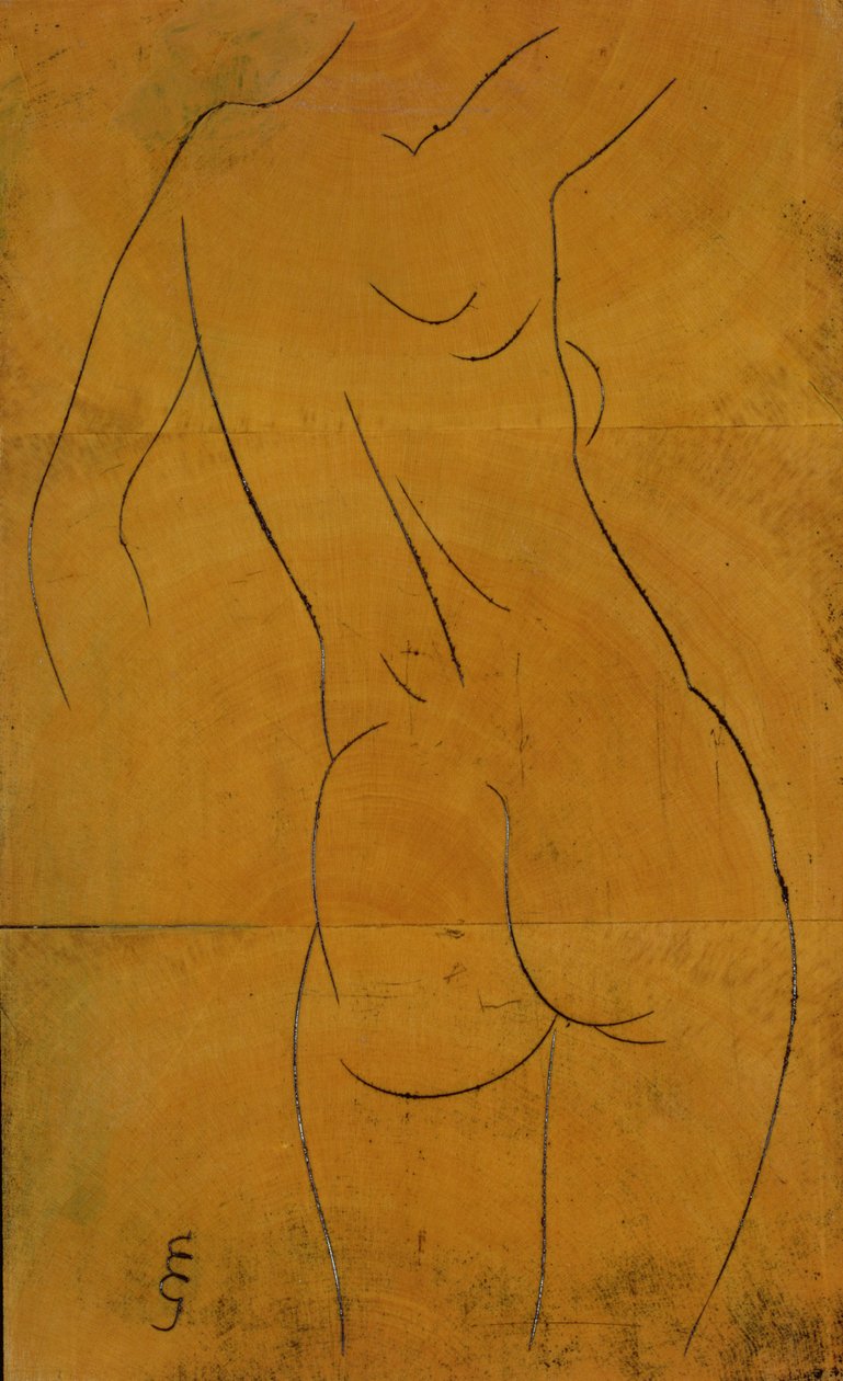 Female Nude, Back View by Eric Gill