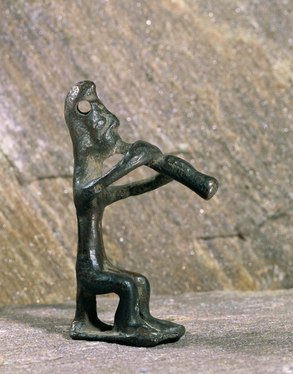 Flute Player. Bronze Figure from Byblos, Lebanon by Erich Lessing