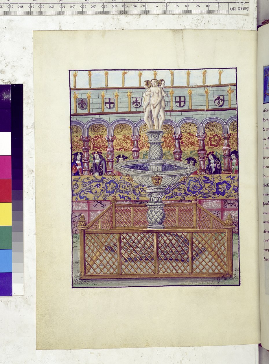 Full page: depiction of a fountain by Erich Lessing