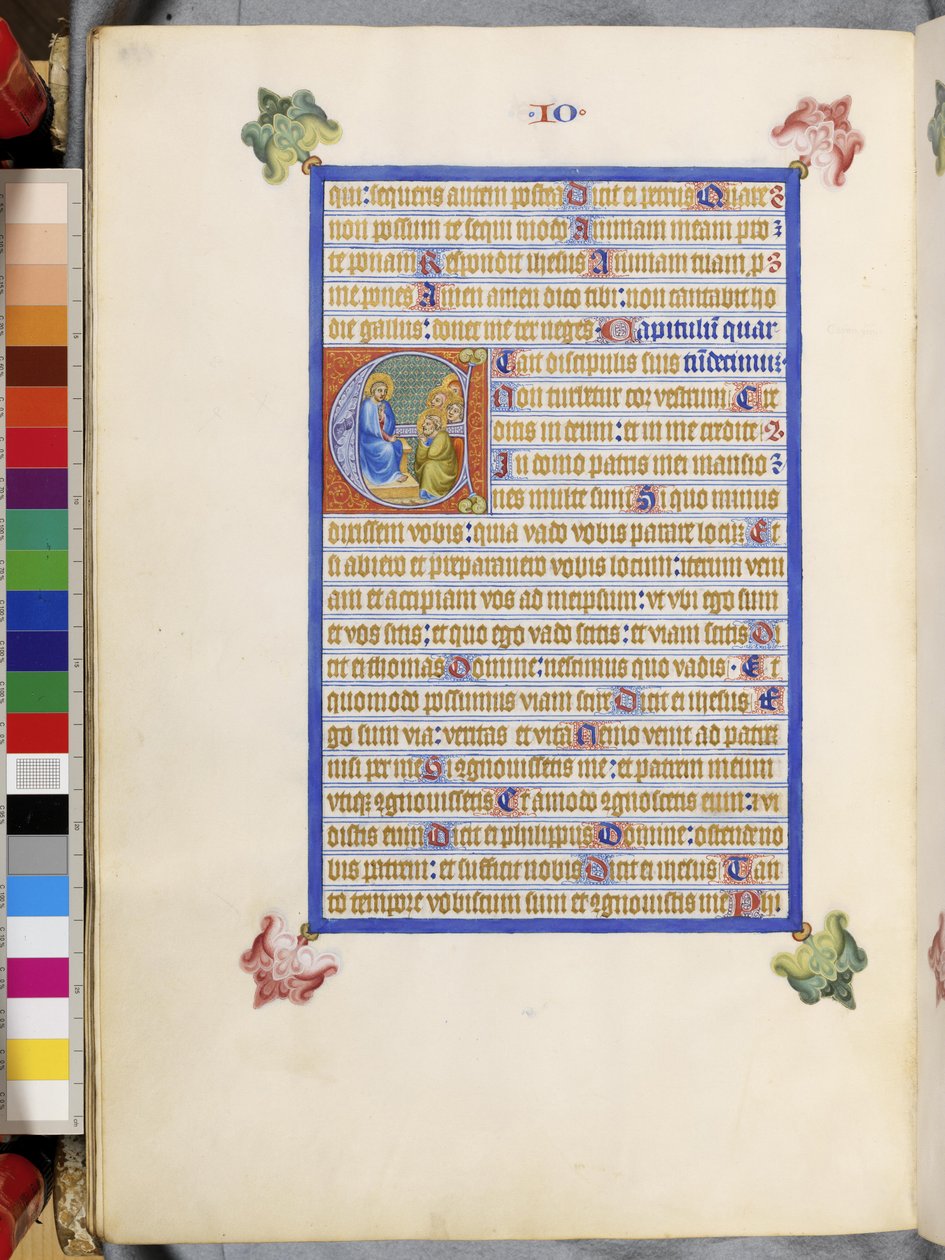 Full Page: Framed Text with Historiated Initial 