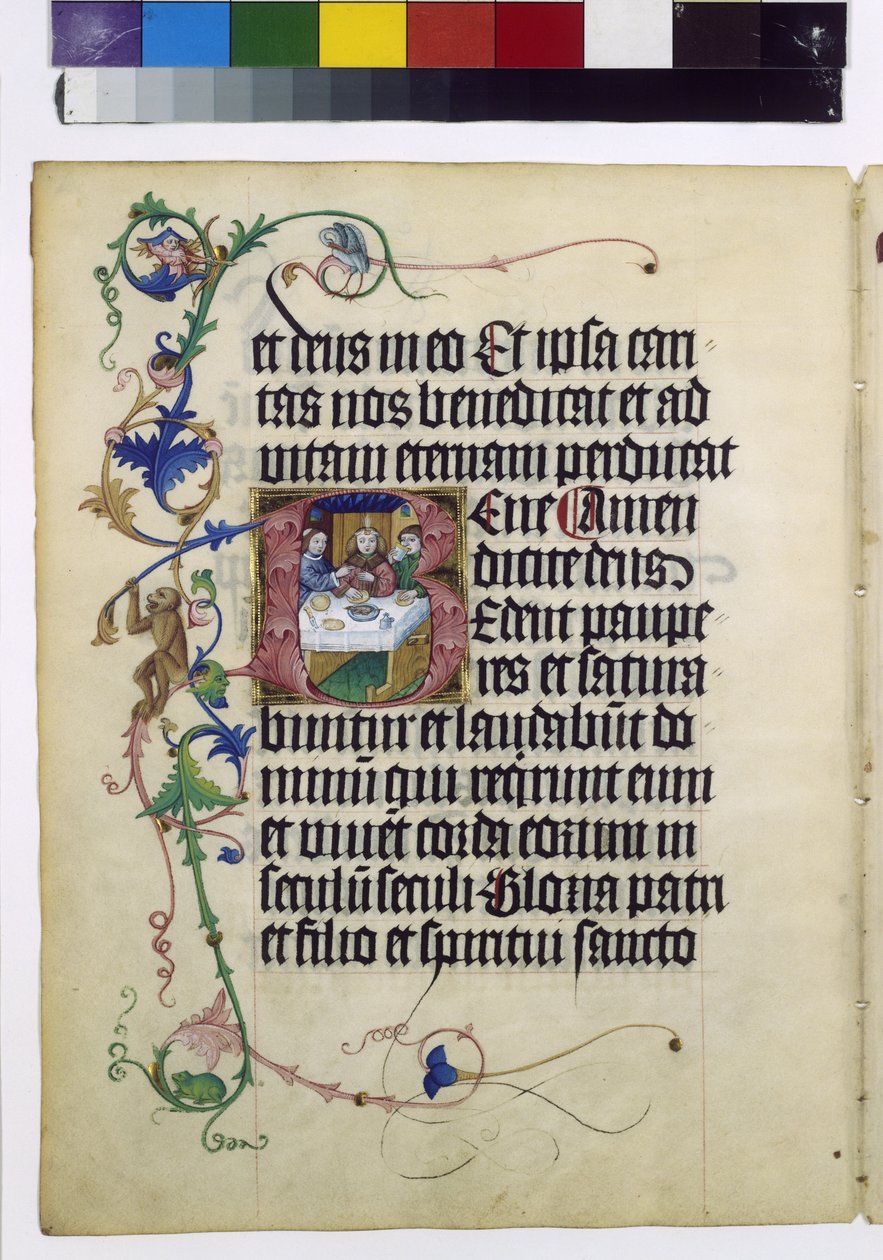 Full page: text and historiated initial by Erich Lessing