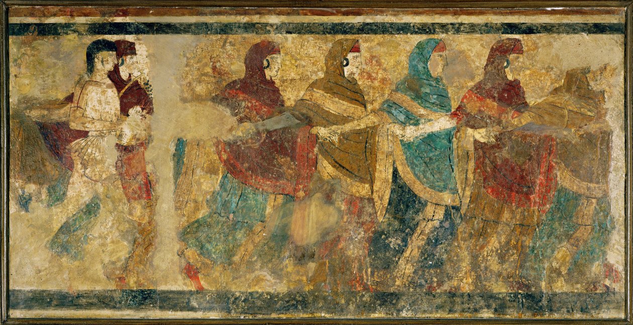 Funeral Rites: A Female Choir Dancing and Singing in the Funeral Procession by Erich Lessing