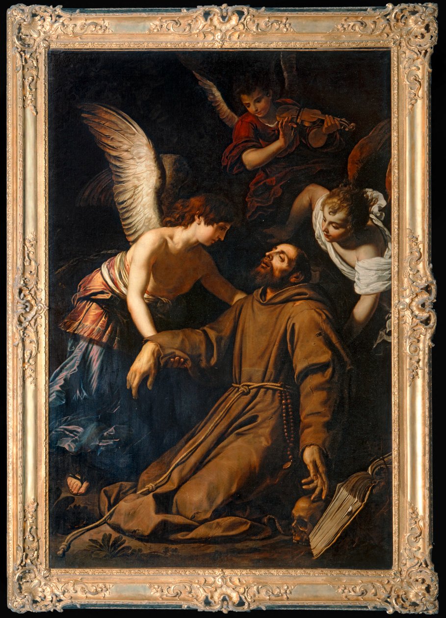 Saint Francis of Assisi in Ecstasy Comforted by Angels after His ...