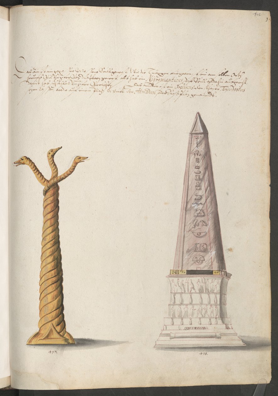 Solomonic Column Concluding with Three Snakes