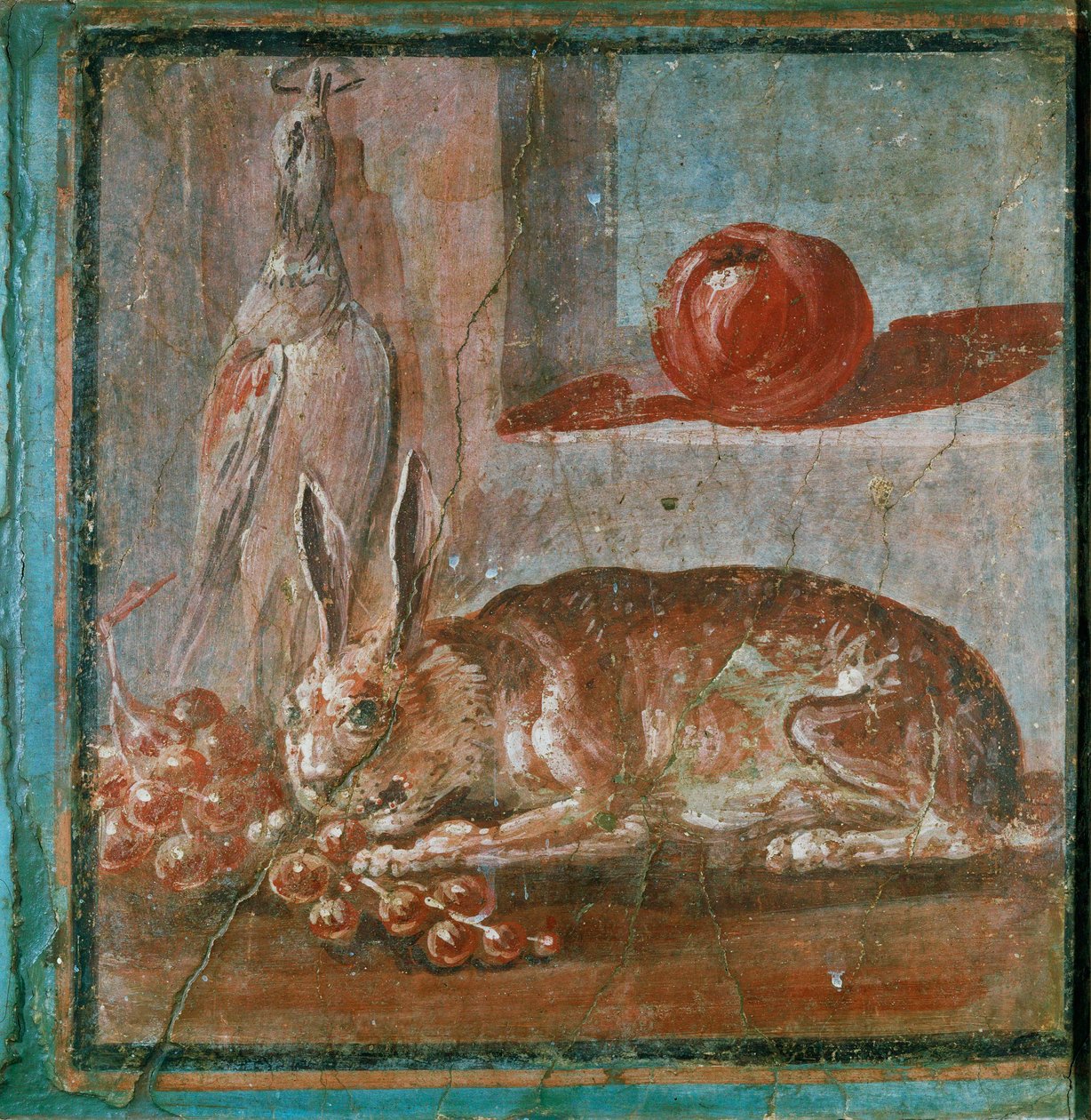 Still Life with a Hare and Grapes by Erich Lessing