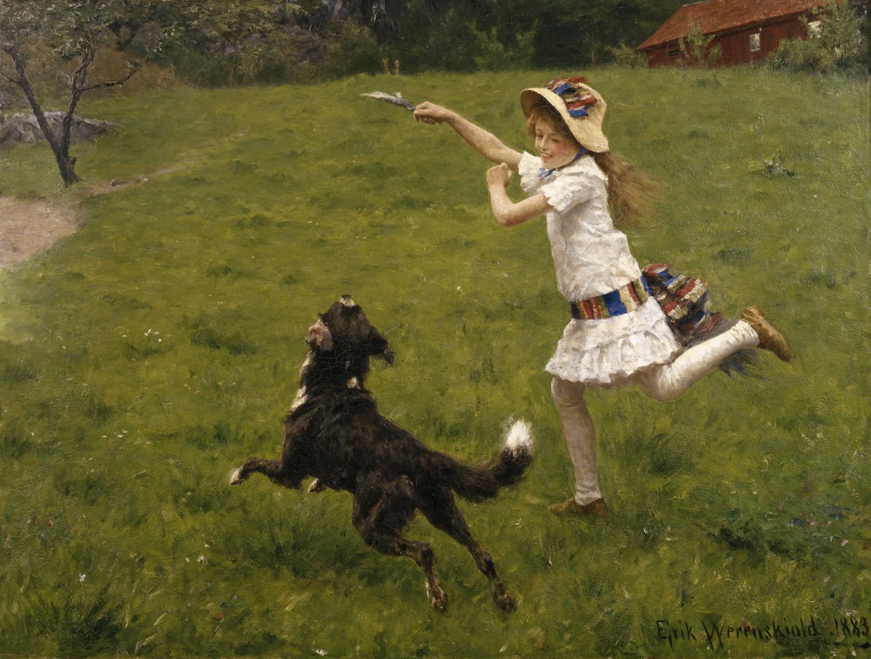 Playmates by Erik Theodor Werenskiold