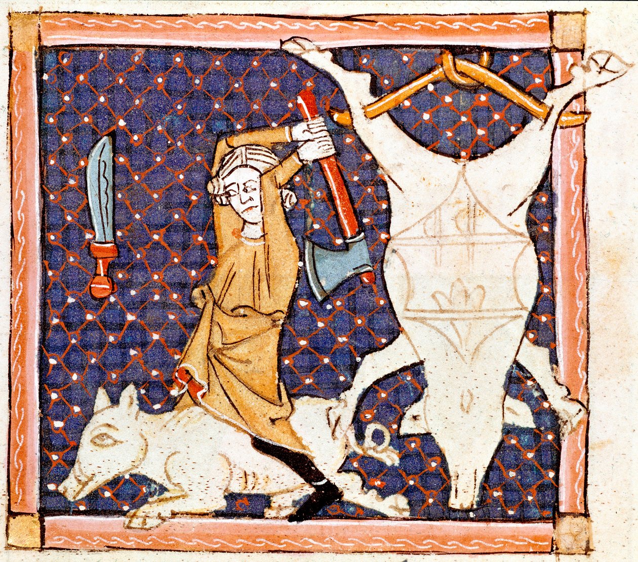 December: slaughter of pigs. Miniature taken from 