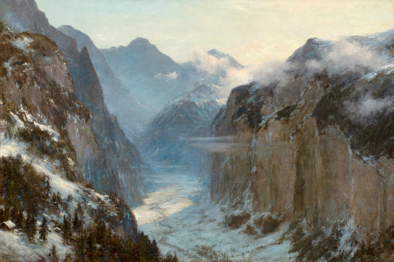 In his hand are the deep places of the Earth by Ernest Albert Waterlow
