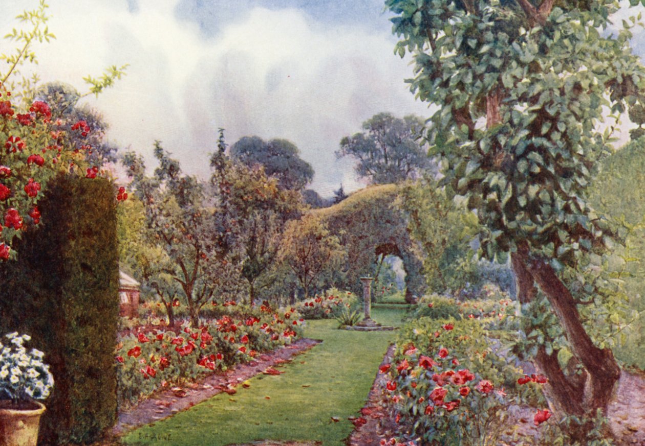 Sundial at Levens Hall, Westmoreland by Ernest Arthur Rowe