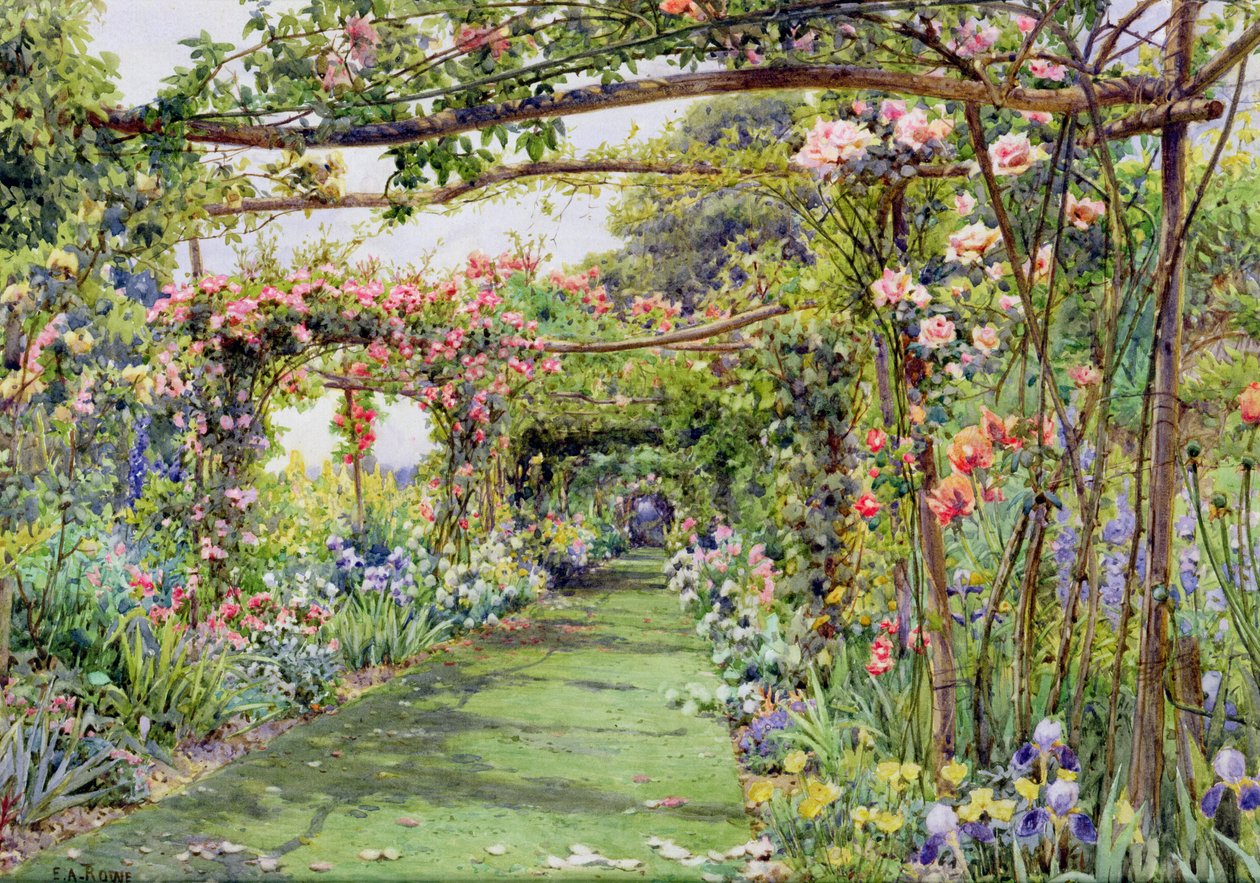 The Rose Pergola, Blackhurst House, Tunbridge Wells, Kent by Ernest Arthur Rowe