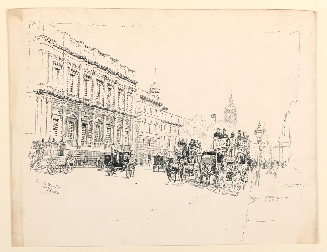 The Banqueting Hall, Whitehall, London by Ernest Clifford Peixotto