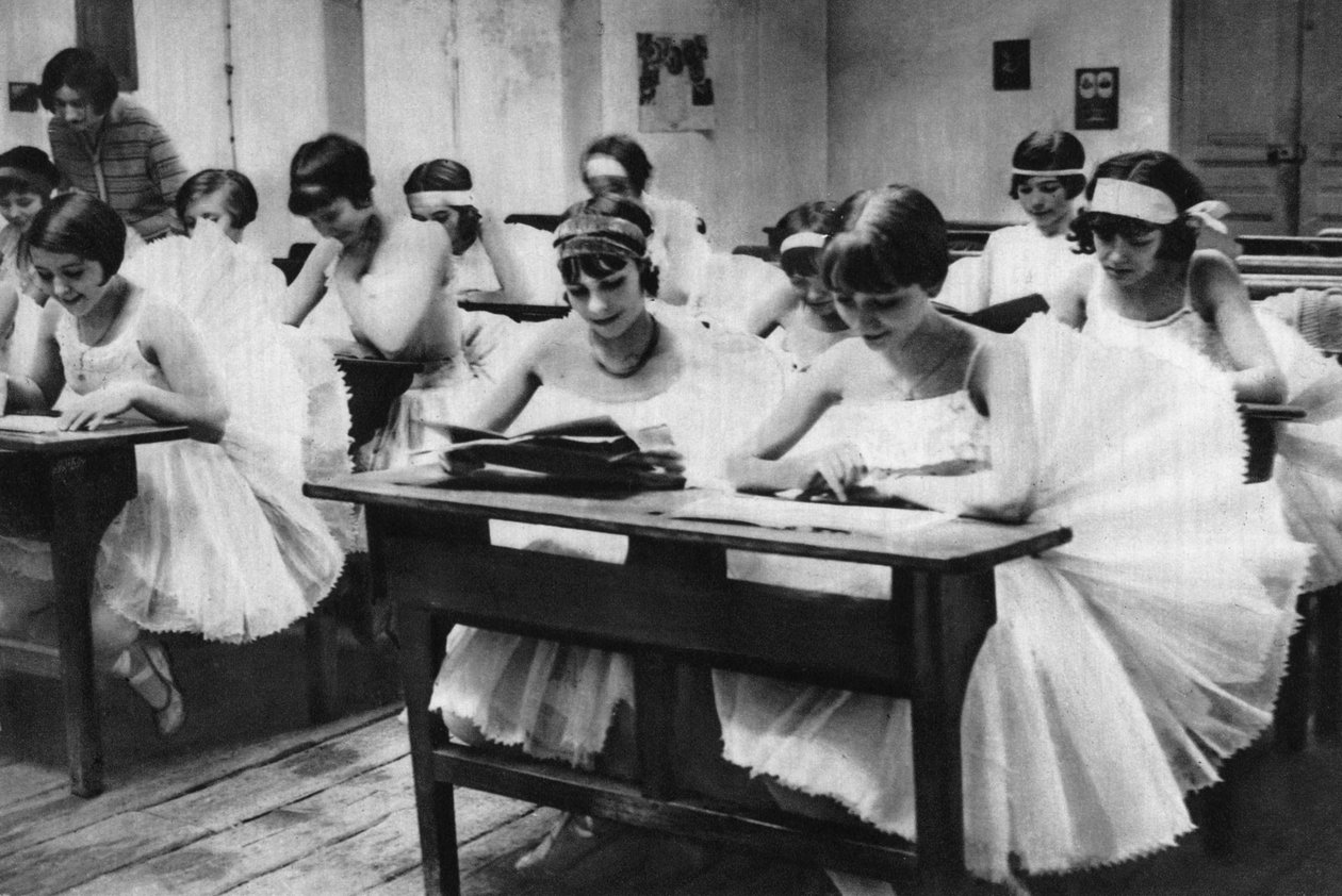 School of young dancing girls at the Opera, Paris by Ernest Flammarion