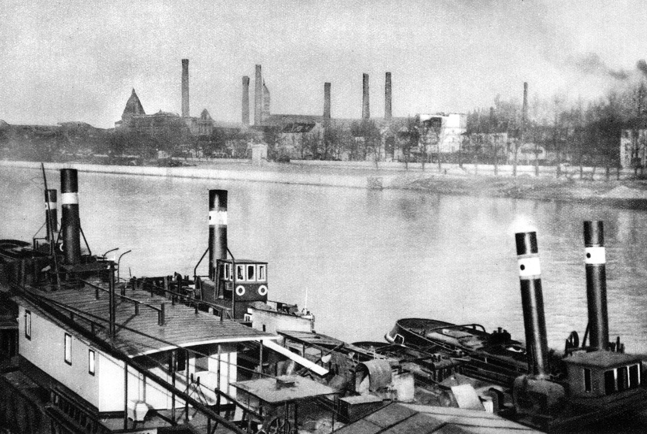 The Seine and the Quays at Bercy, Paris by Ernest Flammarion