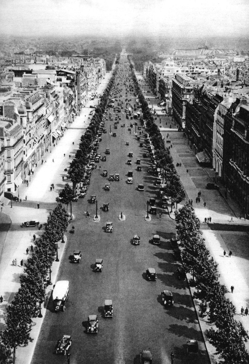 View of the Avenue des Champs Elysees, Paris by Ernest Flammarion