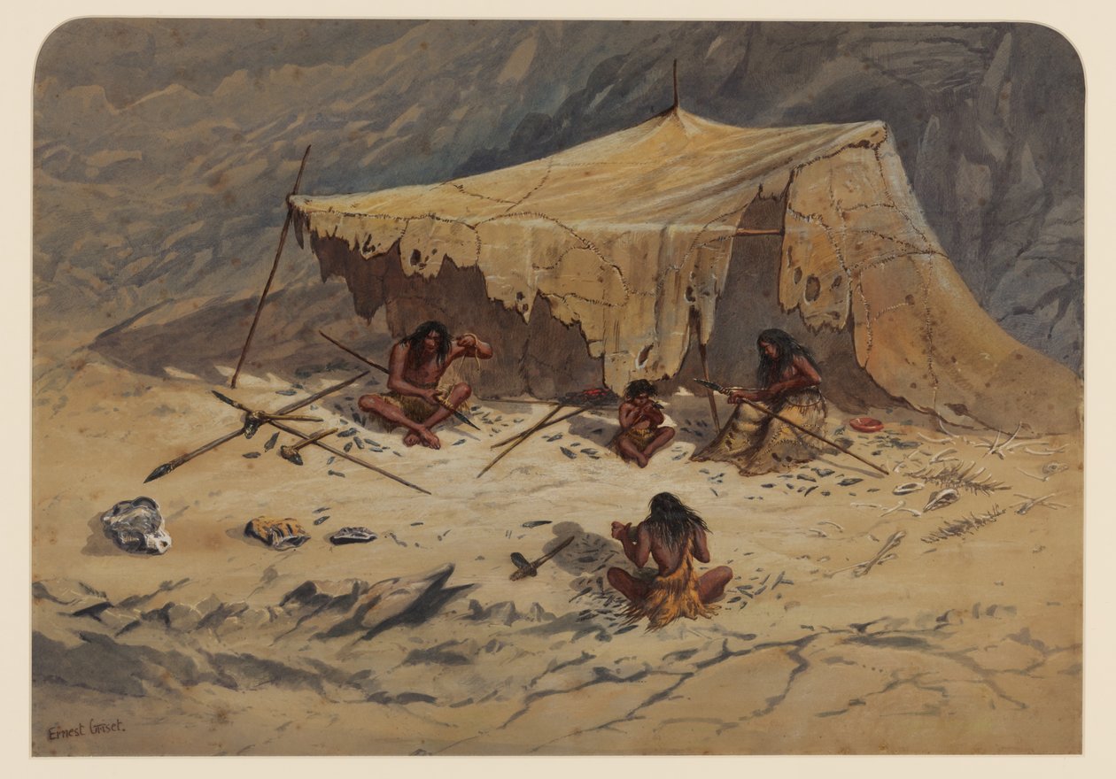 Prehistoric Camp, 1871 by Ernest Henry Griset
