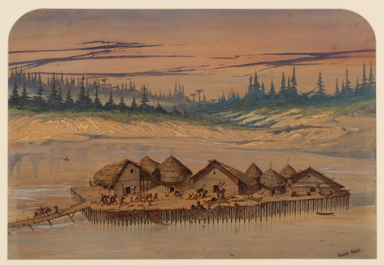 Prehistoric Village, 1871 by Ernest Henry Griset