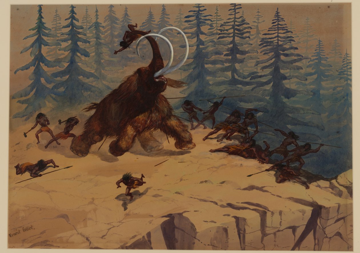Woolly Mammoth, 1871 by Ernest Henry Griset