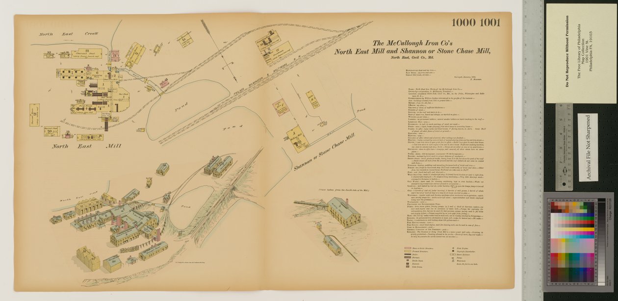 North East Mill and Shannon or Stone Chase Mill, Maryland, Hexamer General Surveys, 1880 by Ernest Hexamer