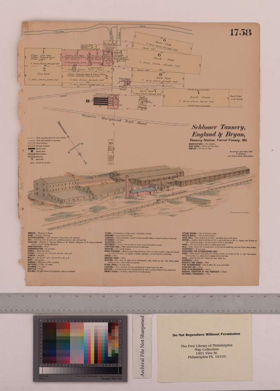 Schlosser Tannery, England and Bryan Tannery Station, Maryland, Hexamer General Surveys by Ernest Hexamer