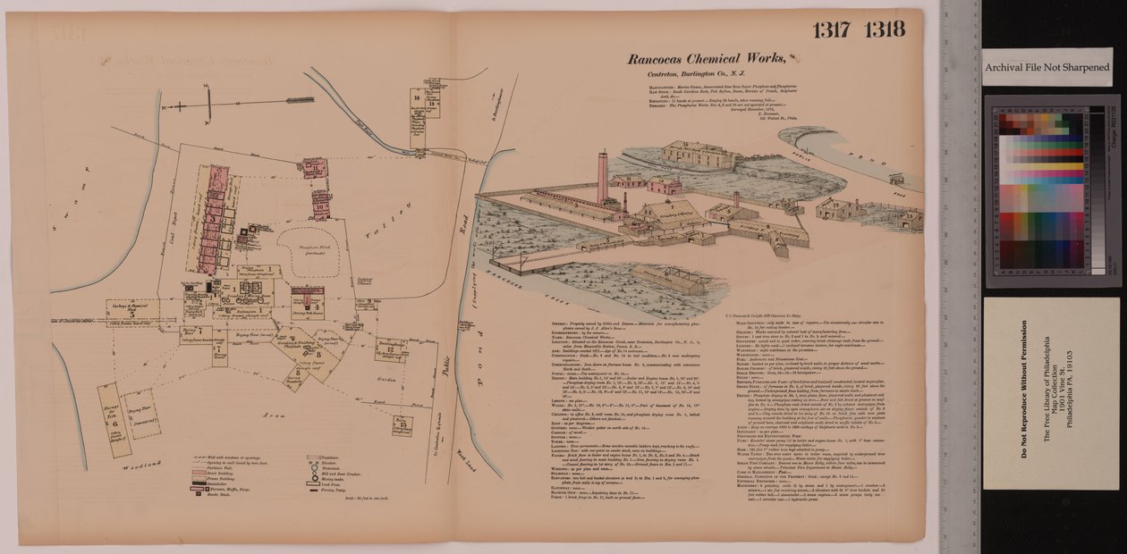 Volume 14, Rancocas Chemical Works, Hexamer General Surveys, Burlington, New Jersey, 1878 by Ernest Hexamer