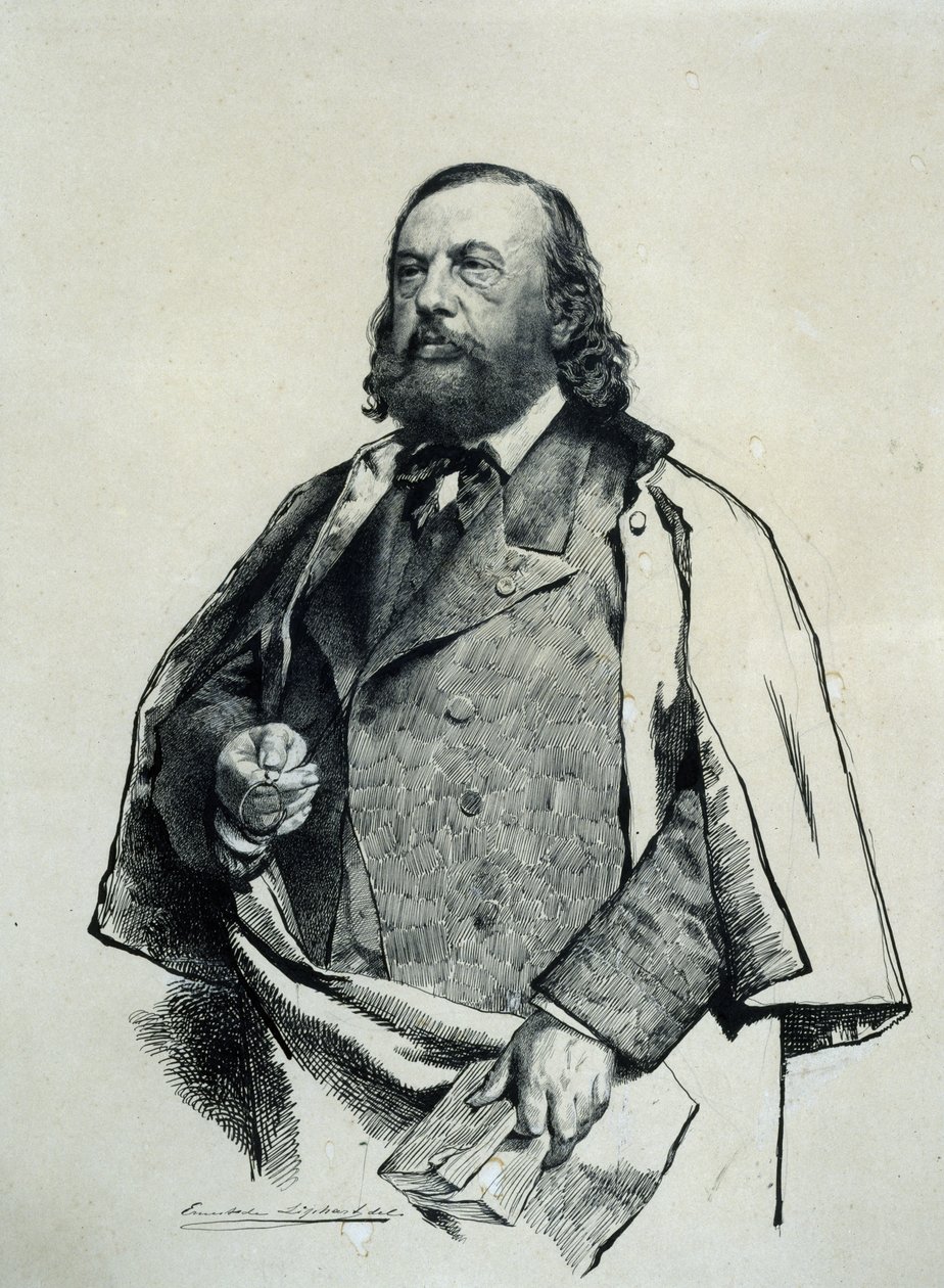 Portrait of the Poet Théophile Gautier by Ernest Karlovich Liphart
