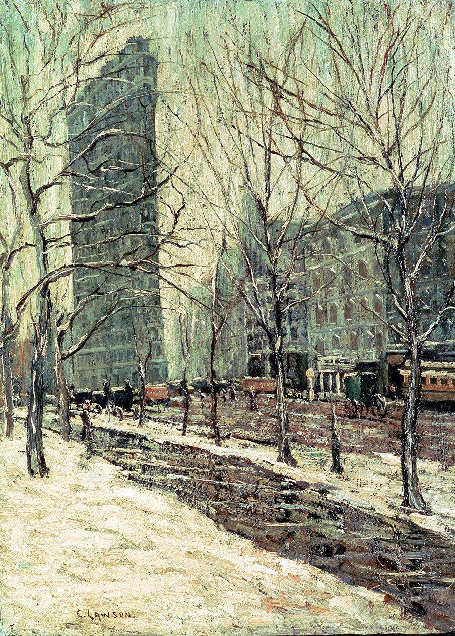 The Flatiron Building, New York, c.1903-05 by Ernest Lawson