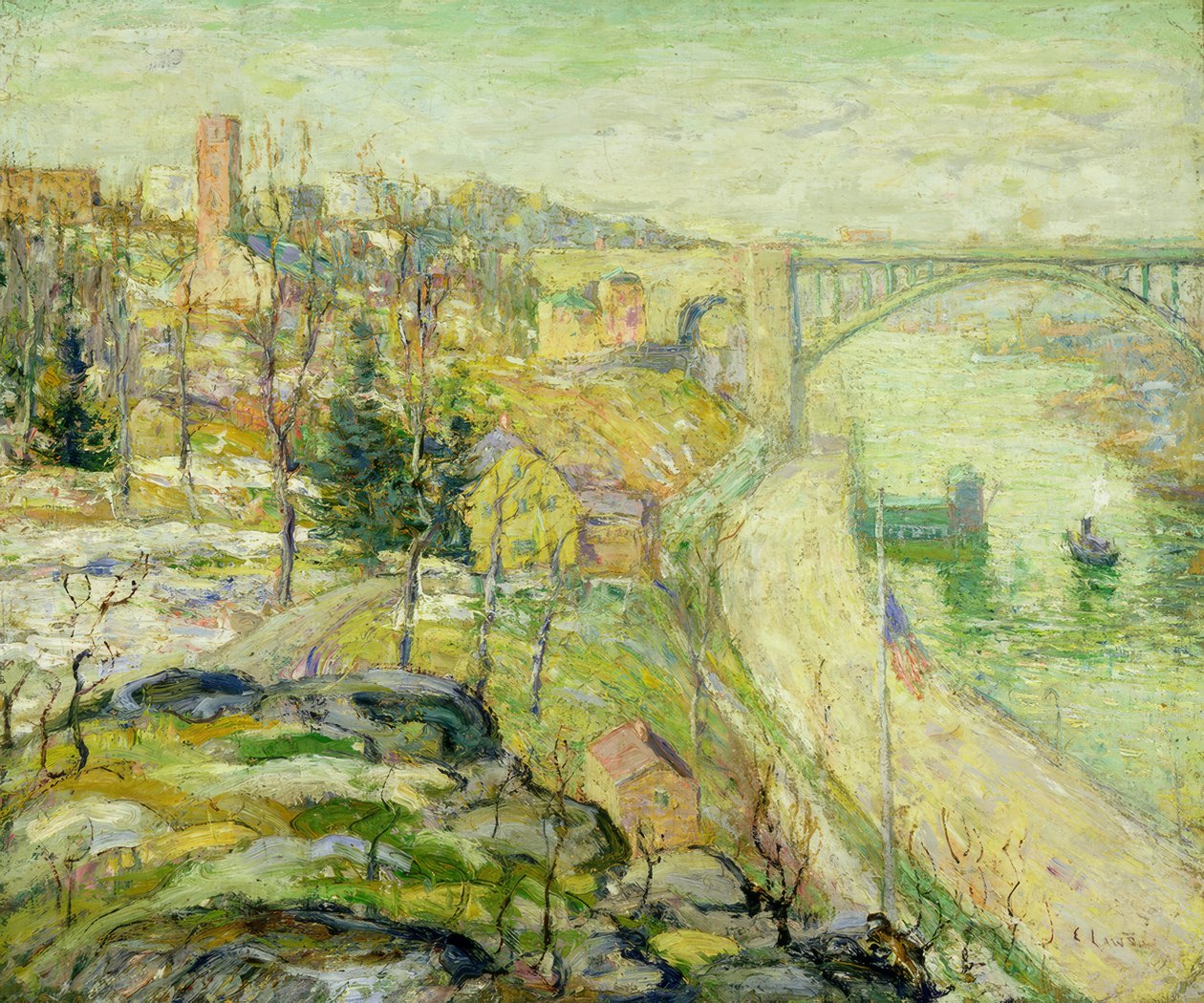 Washington Bridge, New York City by Ernest Lawson
