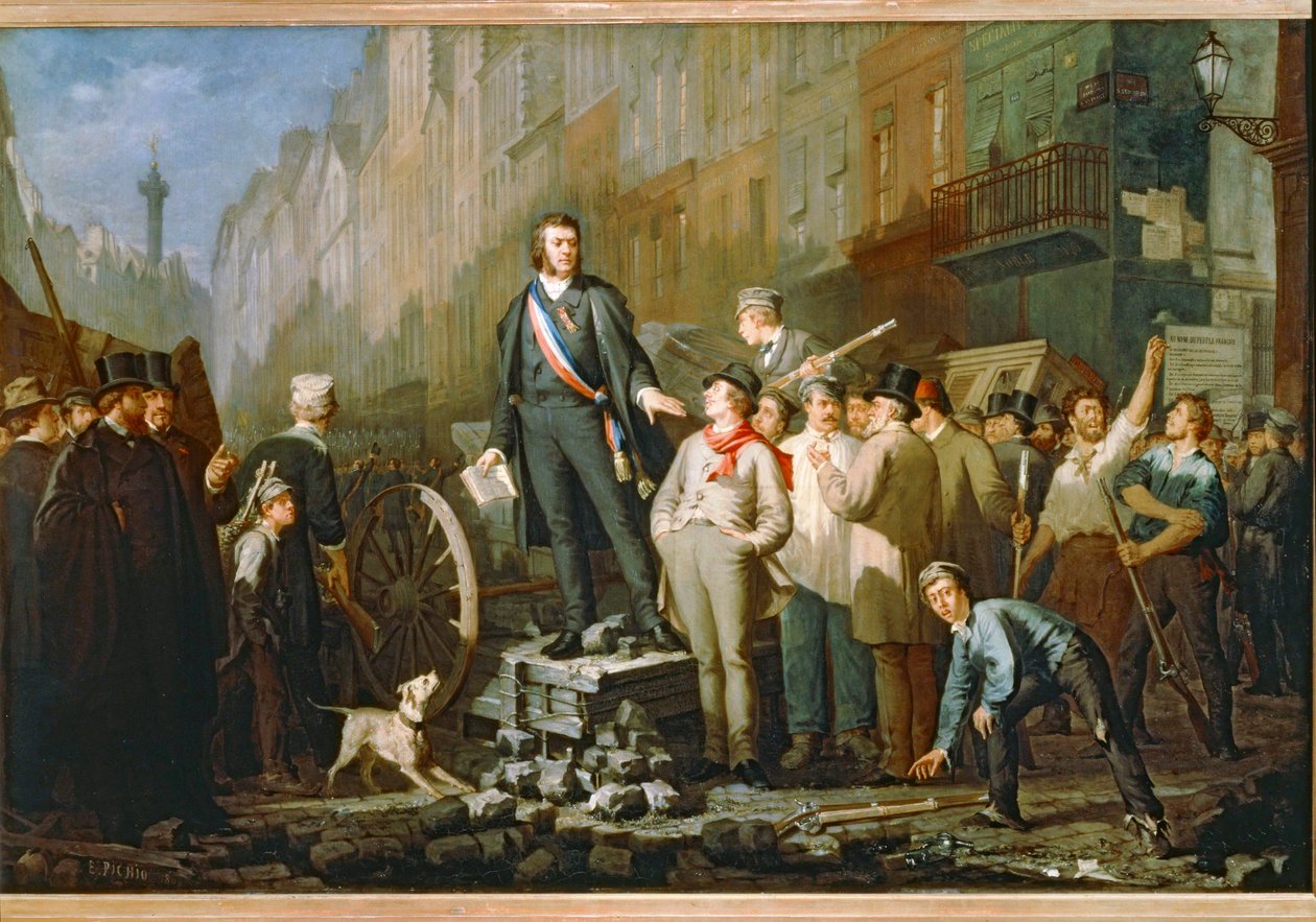 Jean-Baptiste Alphonse Baudin on the Barricades in Saint-Antoine Near Paris After the Coup d