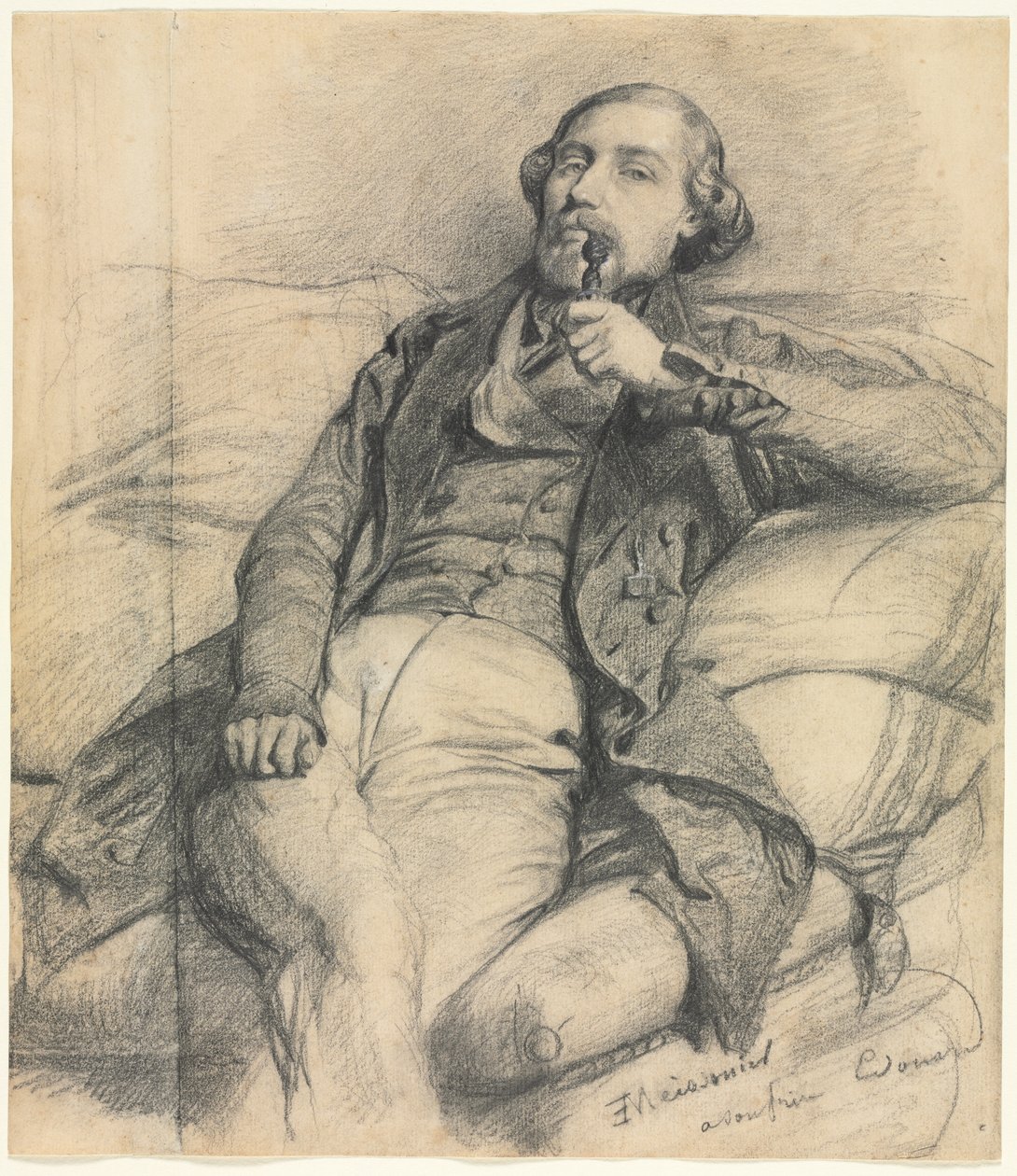 Man Smoking by Jean Louis Ernest Meissonier