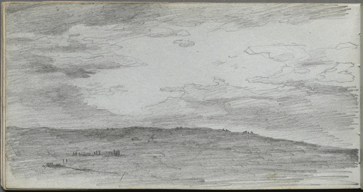 Sketchbook, Page 34: Landscape Study by Ernest Meissonier