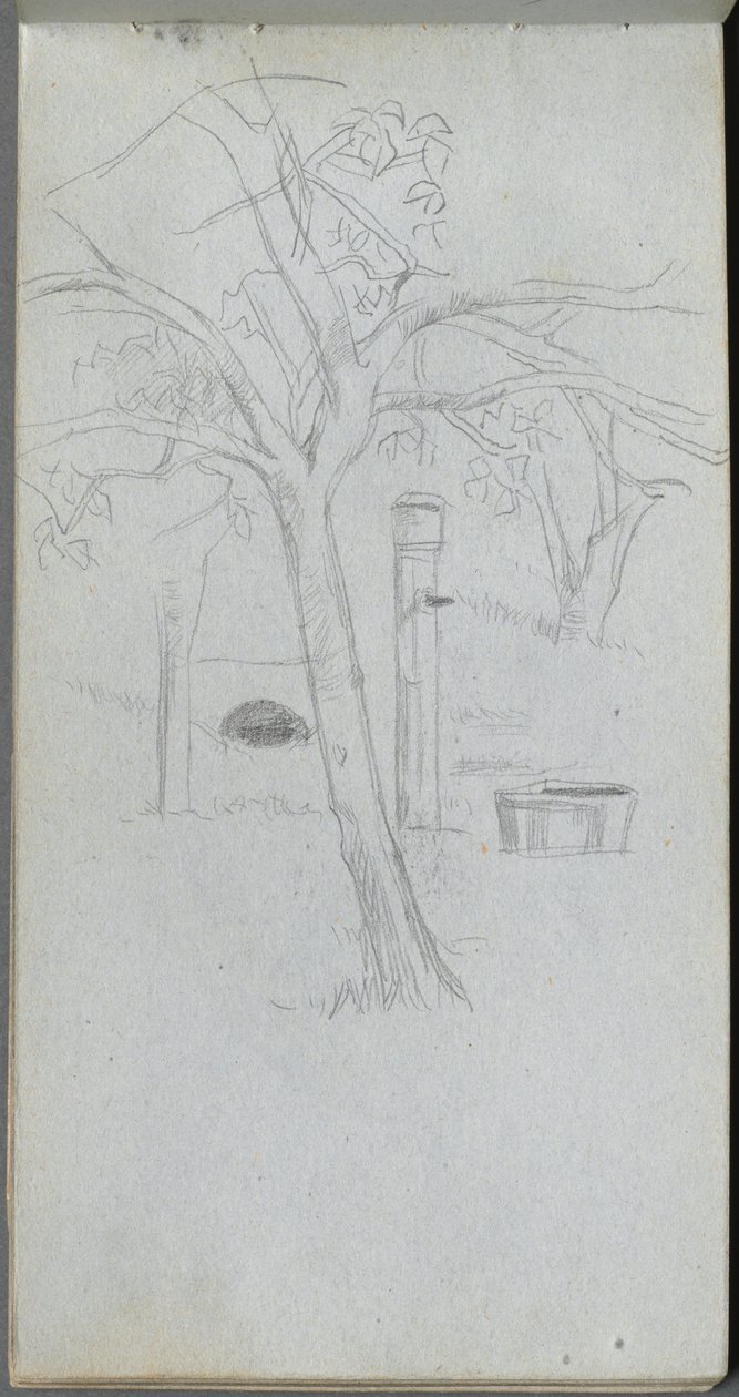 Sketchbook, page 36: Tree Study by Jean Louis Ernest Meissonier
