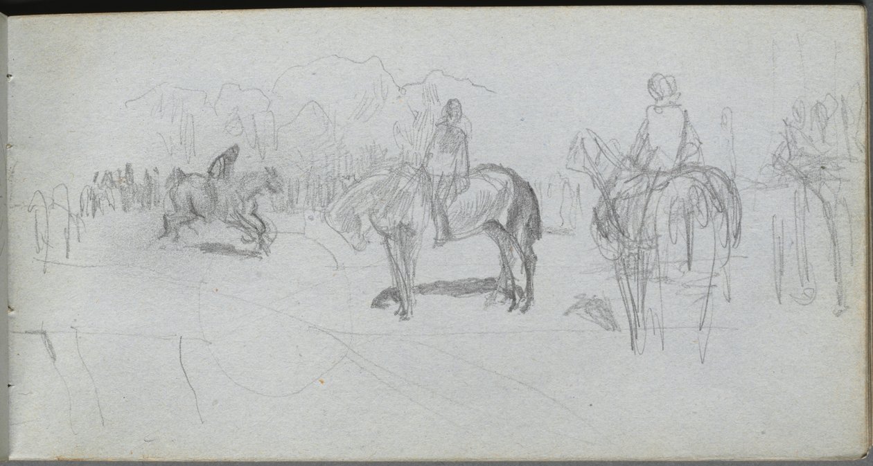 Sketchbook, Page 52: Figure Study by Jean Louis Ernest Meissonier