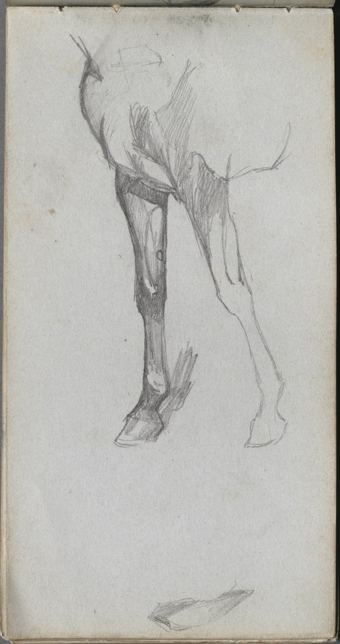 Sketchbook, page 66: Study of a Horse by Ernest Meissonier