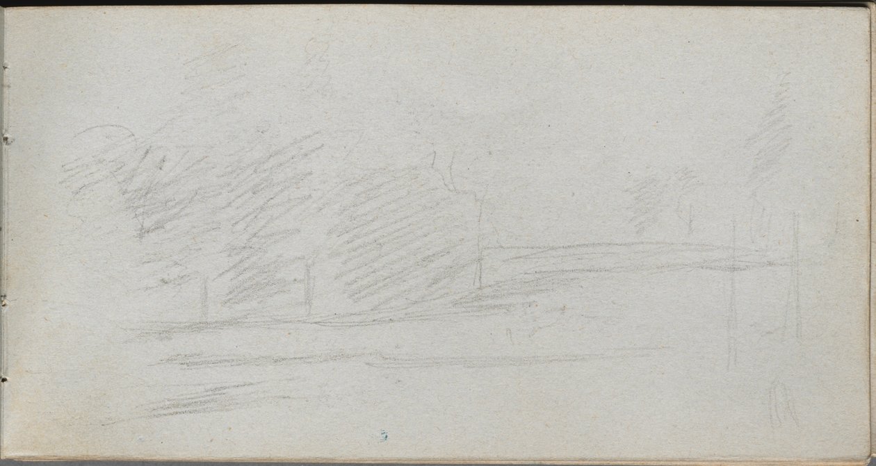 Sketchbook, page 78: Landscape Study by Jean Louis Ernest Meissonier