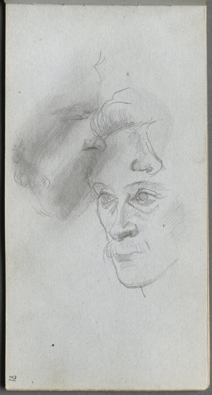 Sketchbook, page 81: Study of Faces by Jean Louis Ernest Meissonier