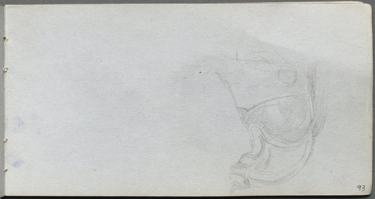 Sketchbook, Page 93: Study of a Saddle by Ernest Meissonier
