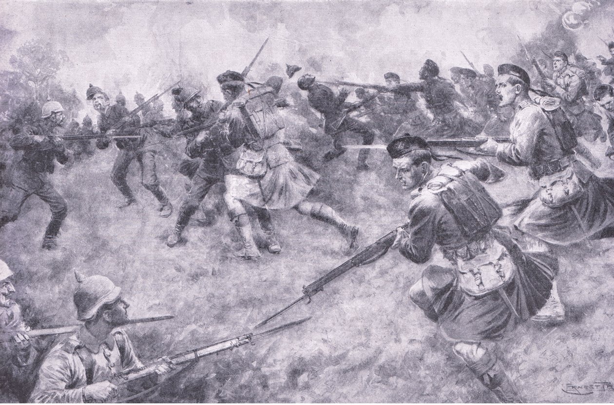 Gallant charge of the London Scottish by Ernest Prater