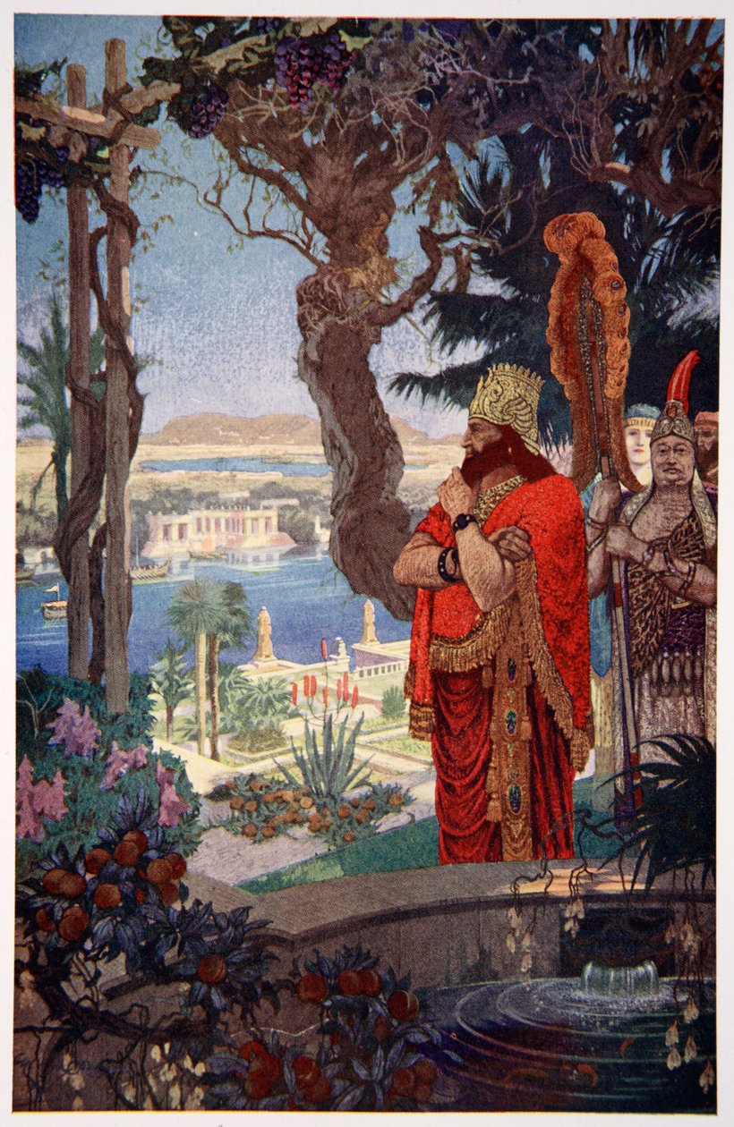 Nebuchadnezzar in the Hanging Gardens of Babylon, 1915 by Ernest Wellcousins