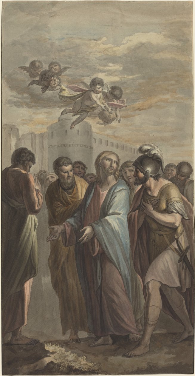 Christ with Apostles and a Roman Soldier by Ernest Zacharias Platner