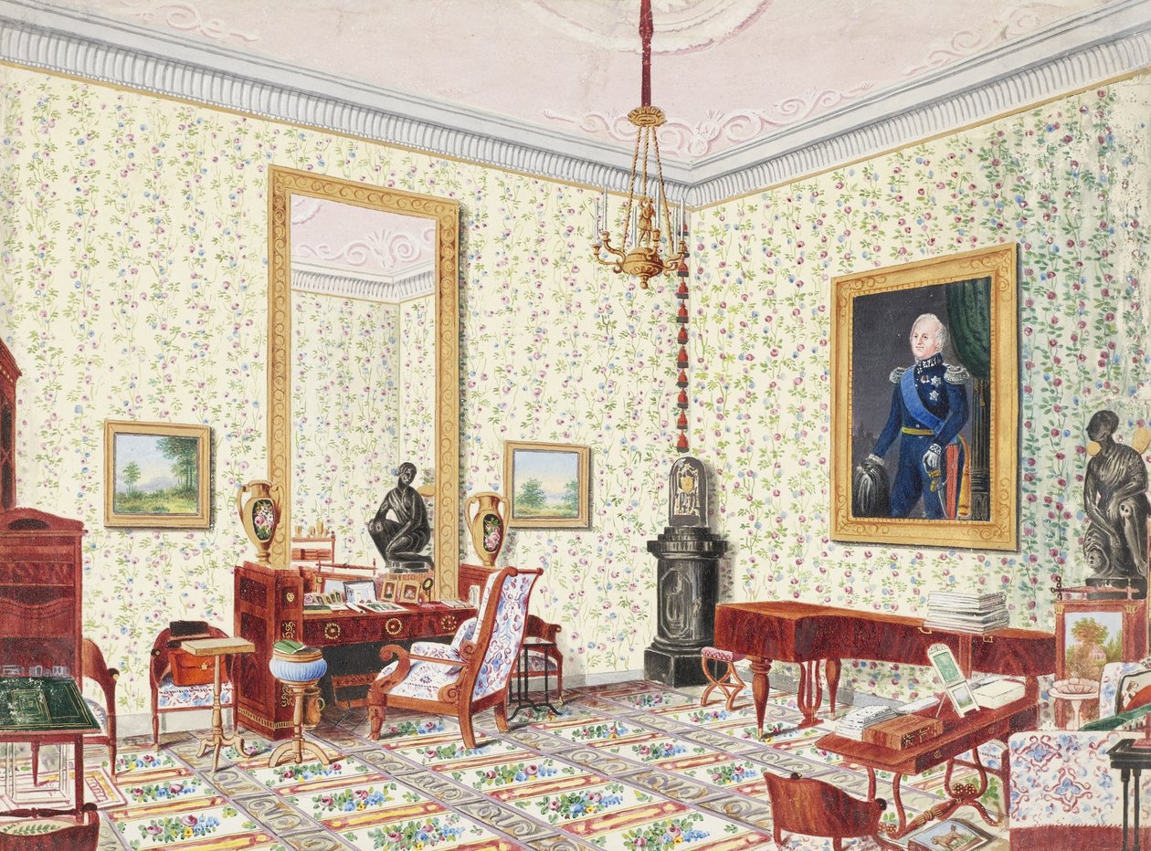 The Study of Grand Duchess Cecilia von Oldenberg by Ernst Christian Anton von Lautzow