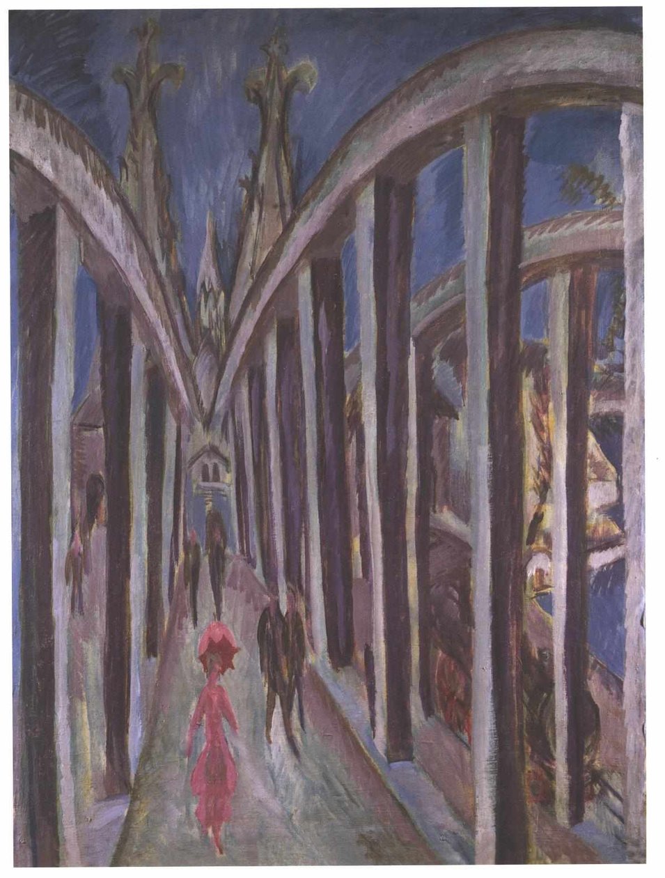 Bridge over the Rhine in Cologne by Ernst Ludwig Kirchner