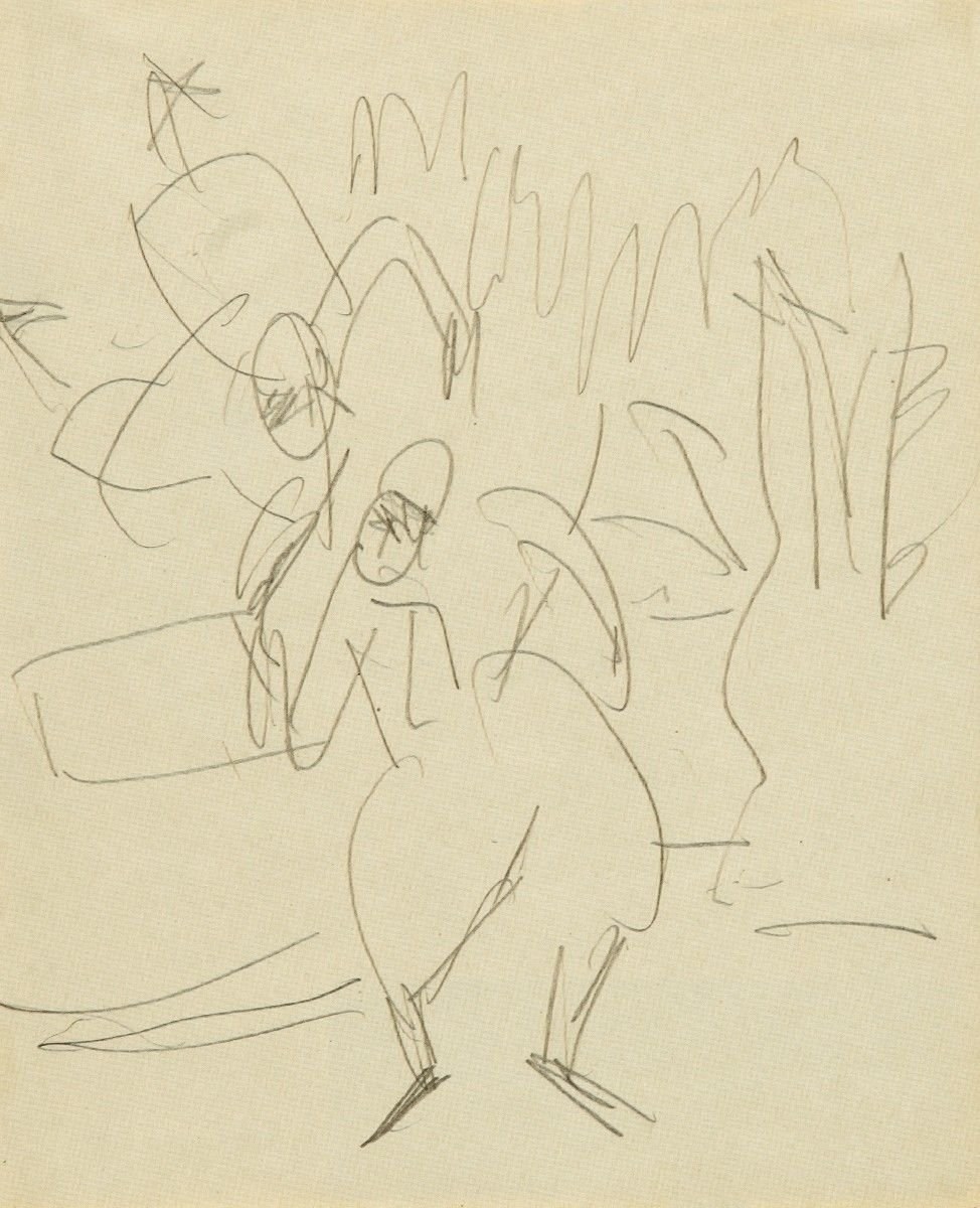 Acrobats in Motion by Ernst Ludwig Kirchner