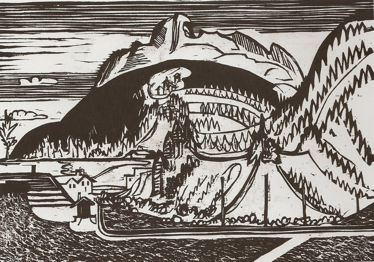 Clavadeler Mountain by Ernst Ludwig Kirchner