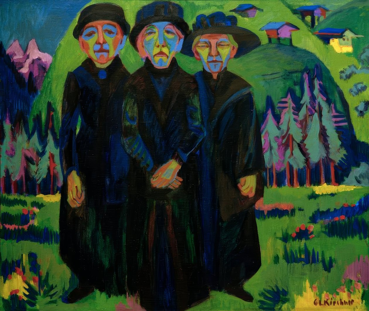 The Three Old Women by Ernst Ludwig Kirchner