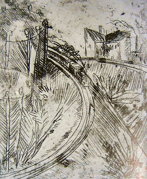 Gasometer in Schöneberg by Ernst Ludwig Kirchner
