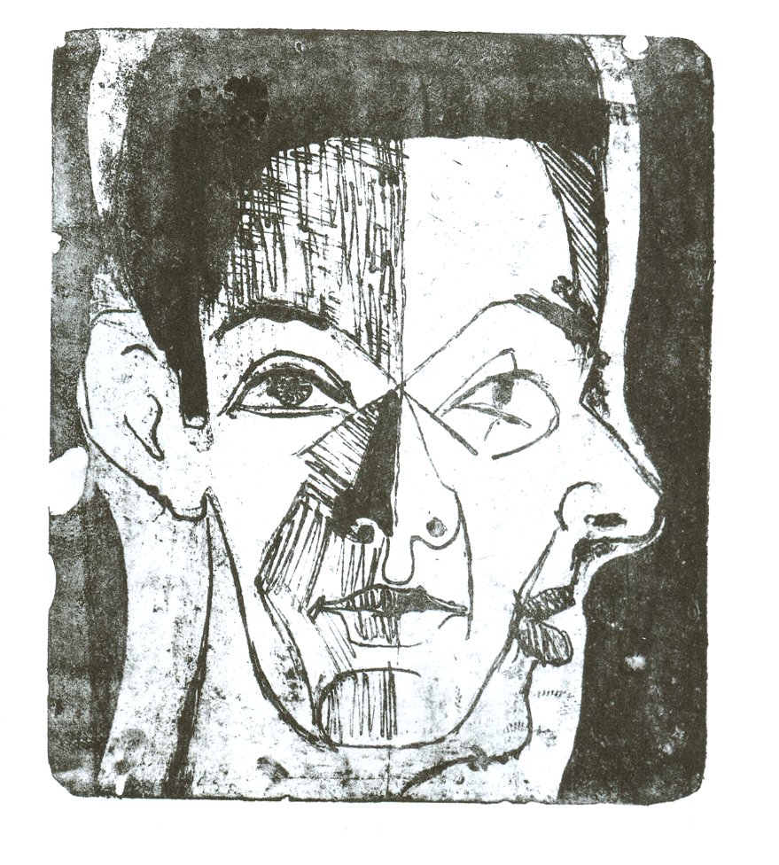 Head Study by Ernst Ludwig Kirchner