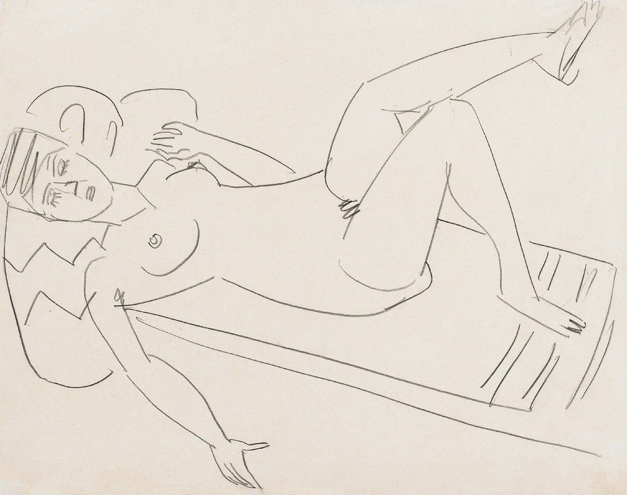 Reclining Girl by Ernst Ludwig Kirchner